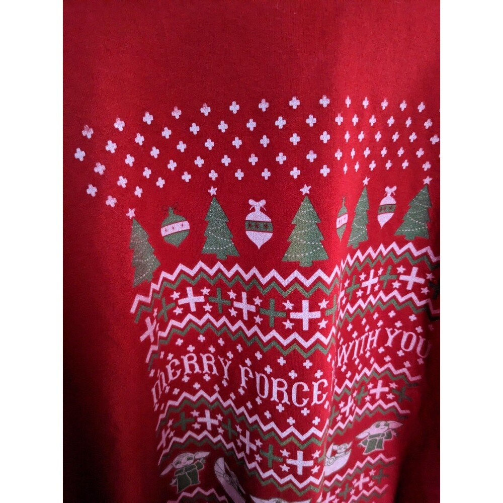 Star Wars Men's Christmas Pullover Sweater Size XL Merry Force Be With You - Picture 8 of 8